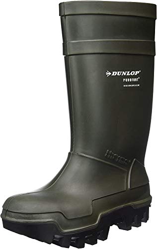 Dunlop Protective Footwear Purofort Thermo+ Full Safety Unisex Adulto Stivali di Gomma, Verde 42 EU