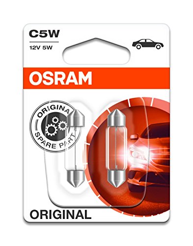 OSRAM Original 12V C5W lampada ausiliaria alogena 6418-02B in Blister doppio
