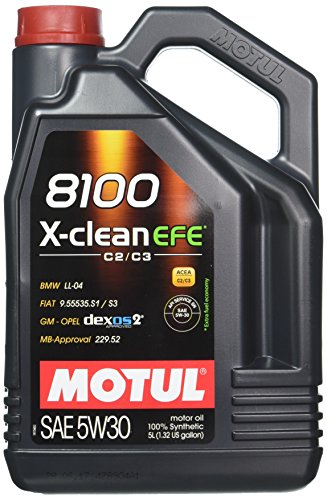 Olio lubrificante per motore Motul 8100 X-clean EFE C2/C3 5W30, 5 litri (107206/74)