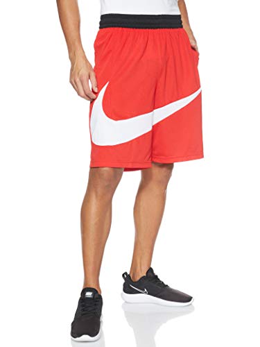 Nike PRO Dri-Fit Hbr Shorts Pantaloni, Rosso (University Red/White), M Uomo
