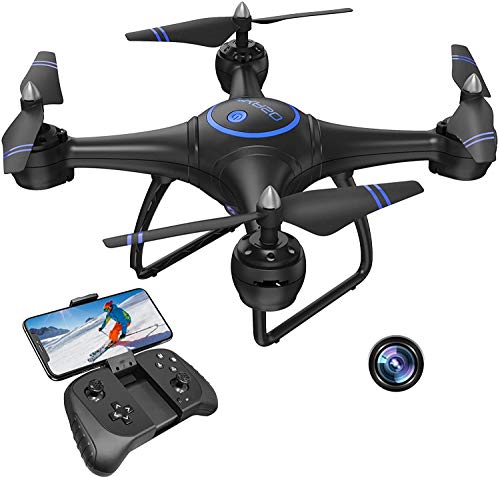 AKASO Drone con videocamera HD 1080P, Drone WiFi con Live Video FPV, Drone con Gravity Control, Percorso di Volo e La Luce a LED Replaceable, Facile da Usare per Principianti e Adulti(A31)