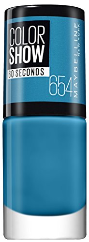 Maybelline New York Color Show Smalto Asciugatura Rapida, 654 Superpower Blue