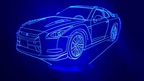 disegno compatibile NISSAN GTR R35, lampada da salotto 3D