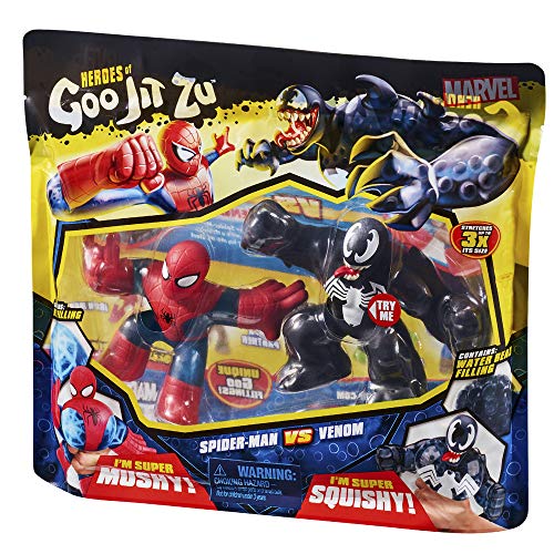 Heroes de Goo Jit Zu - Confezione da 2 eroi Marvel (Spiderman Vs Venom).