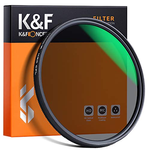 Filtro CPL K&F Concept Filtro Ultravioletto Multiresistente Rivestito per Obiettivo Canon Nikon Sony DSLR Filtro di Protezione Vetro Ottico Ultra Clear Slim Tedesco Schott 58mm-82mm (72mm)