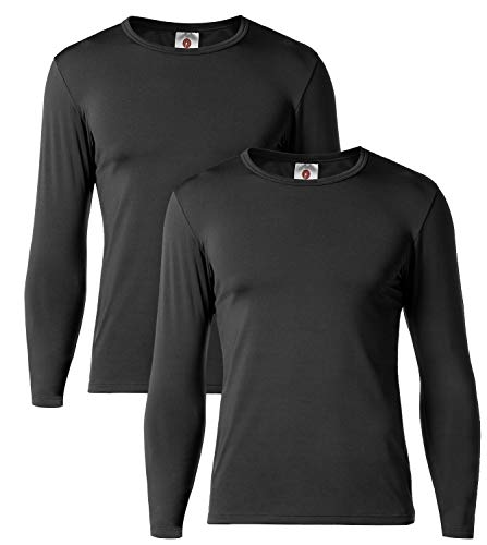 LAPASA Uomo T-Shirt Termica Pacco da 2 o 1 –Ti Tiene al Caldo Senza Stress- Intimo Maniche Lunghe Invernale Lightweight M09