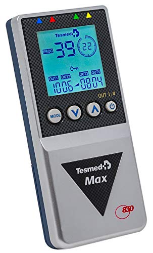 Tesmed MAX 830 con 20 elettrodi elettrostimolatore muscolare professionale : massima potenza, addominali, glutei, potenziamento muscolare, inestetismi, massaggi tens