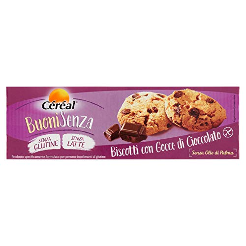 Cookie Céréal 187514 Buoni senza - senza Glutine - senza Latte - Biscotti Gocce Cioccolato con Cacao Utz