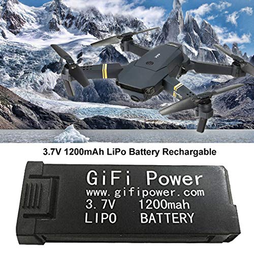 catyrre 3.7V 1200Mah Lipo Battery Drone Replacement Electronic Compatible with Jy019 S168 E58 M68 (Black)