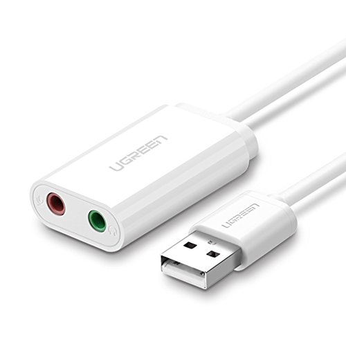 UGREEN Scheda Audio USB Esterna Adattatore Audio USB 3.5mm per Cuffie Microfono Stereo Jack Casse, Compatibile con Windows, Mac OS X, Linux, PS4 - Plug And Play