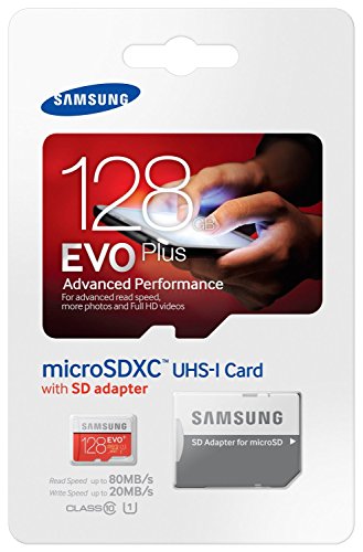 Samsung MB-MC128DA/EU EVO+ Scheda MicroSDXC da 128 GB, UHS, Class 10, Adattatore SD Incluso