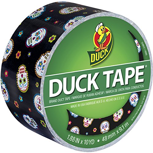 ShurTech-Nastro Adesivo Duck Tape 48 mm x 10yd-Sugar My Teschio con Altri, Multicolore