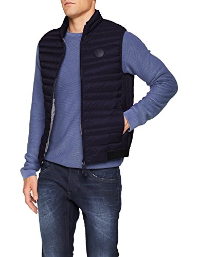 ARMANI EXCHANGE 8nzq51 Gilet da Esterno, Blu (Navy/Melange Grey BC 5578), Small Uomo