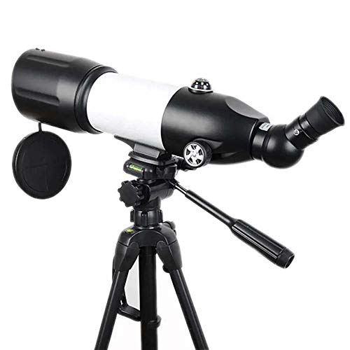 Zavddy Telescopio Astronomico 80/400 HD telescopio astronomico Stellata Portatile monoculare Guarda con Il treppiedi per Bambini Principianti (Colore : Black, Size : 76x125-150cm)