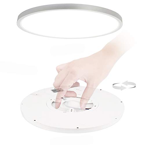 Plafoniera LED, Lampada da Soffitto 24W Bianco Naturale 4000K Moderna Tonda Pannello LED Luce Plafoniere per Bagno, Cucina, Soggiorno, Camera, Corridoio, Ufficio