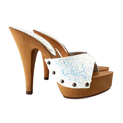 Zoccoli da Donna Fascia in Glitter - K93001 BC