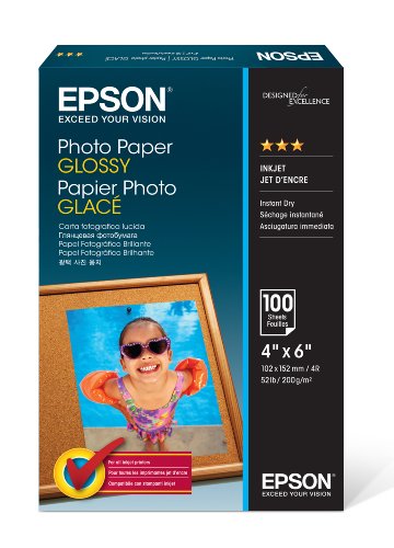 Epson C13S042548 Photo Paper Glossy A6 100 10 x 15 cm (A6) Carta fotografica, getto d'inchiostro