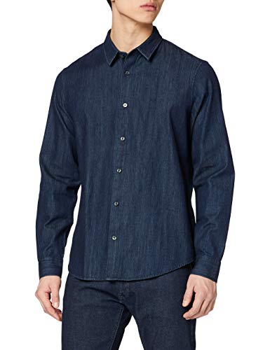 ARMANI EXCHANGE Indigo Blue Camicia in Jeans, Blu (Denim Indaco 1500), 46 (Taglia Produttore: Medium) Uomo