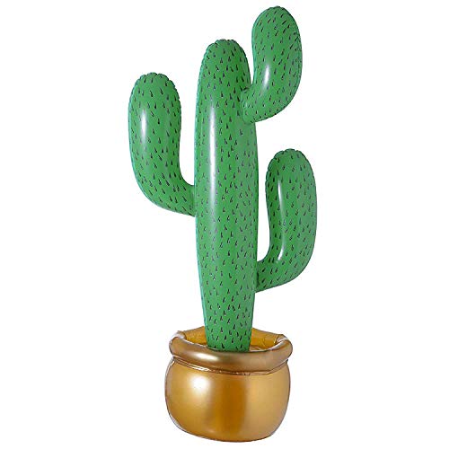 Widmann- Smiffys Cactus 91cm Circa, Gonfiabile, Colore Dorato, 90 cm, 2459C