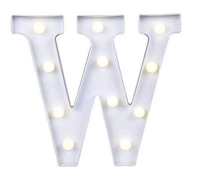 Yuna Lettere Luminose LED Lettere Decorative a LED Lettere dell'alfabeto Bianco (W)