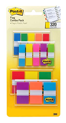 Post-it Flags 320 Flags Assorted Colors Combo Pack