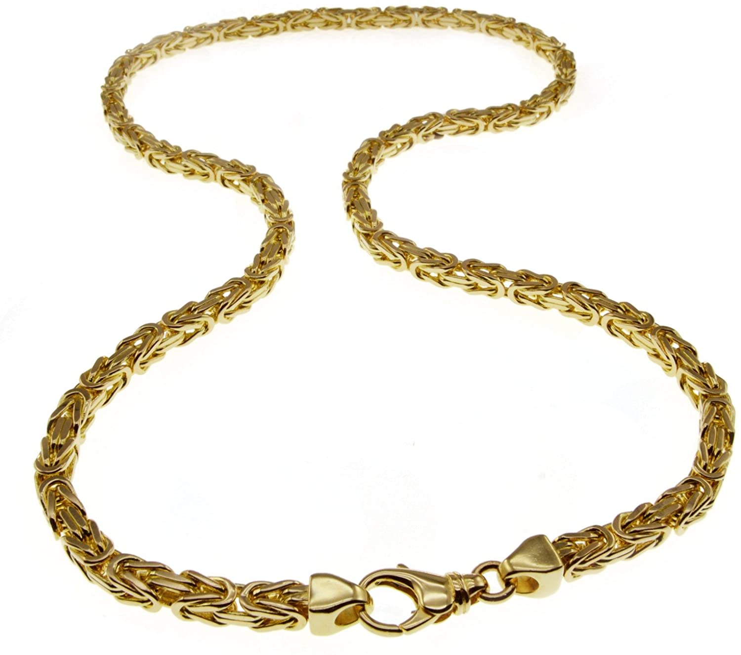 Collana a maglia bizantina 7 mm – 60 cm – 750 oro giallo