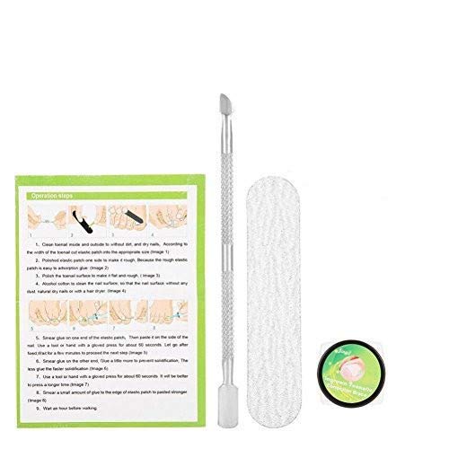 Set di correzione delle unghie per unghie con correzione dell'unghia del piede pedicure paronychia recupera cura del piede setaccio con lima per unghie e spingipelle (24Pcs Patches)