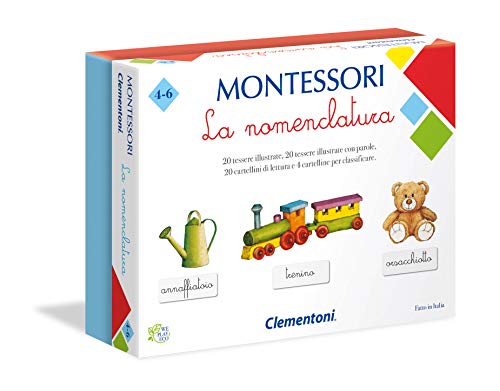 Clementoni- Montessori-La nomenclatura Gioco Educativo, Multicolore, 16101