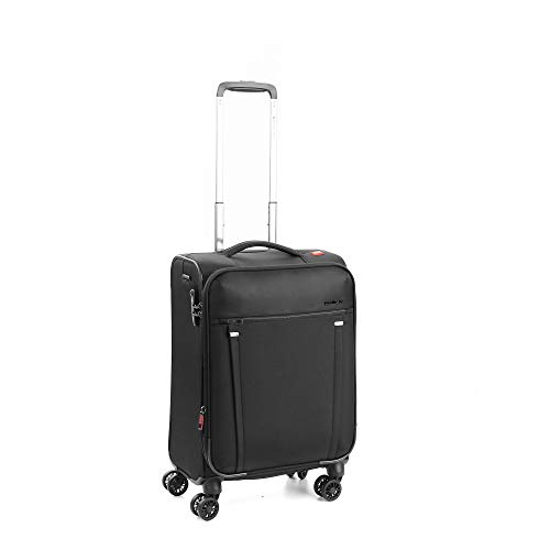 RONCATO Zero Gravity Trolley cabina morbido espandibile 4 ruote tsa Nero