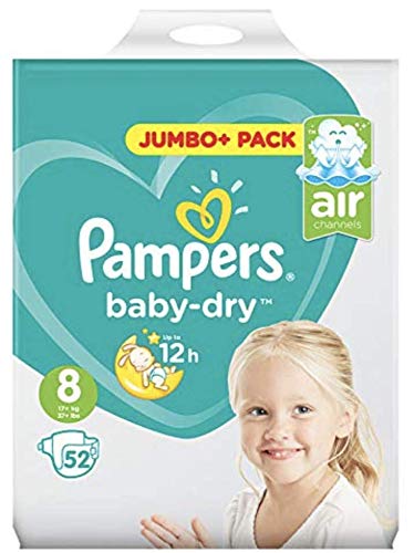 Pampers Baby Dry - Pannolini, taglia 8, confezione da 52