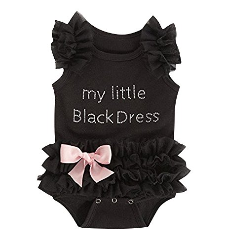Le SSara Abiti bambino ragazza nera principessa pagliaccetto Baby Bodysuit Costume (18-24 mesi)