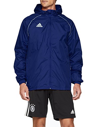 Adidas Core18 Rain Jacket, Uomo, Dark Blue/White, M