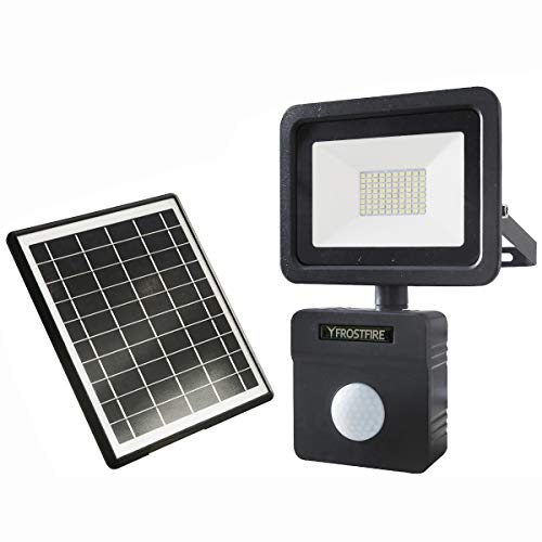 Frostfire - Faretti solari a 80 LED con sensori di movimento, colore ultra chiaro