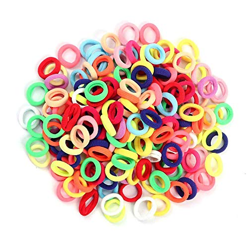 Cravatte per capelli,200pcs elastici colorati Non ferire Fasce per capelli,per Bambino piccolo bambini