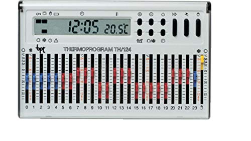 Cronotermostato elettronico giornaliero da parete bianco TH/124.01 BB