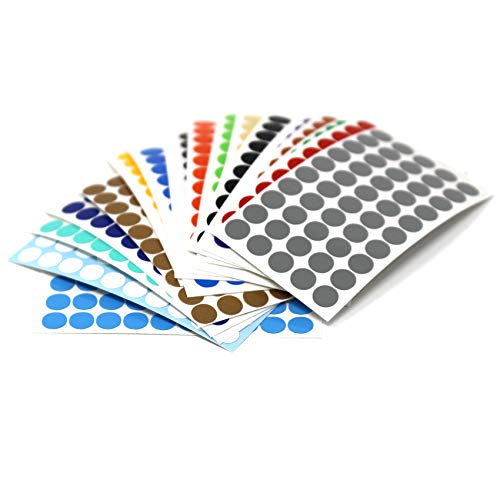900 cerchi in 5 mm 50 cerchi di ogni colore punto adesivo adesivi