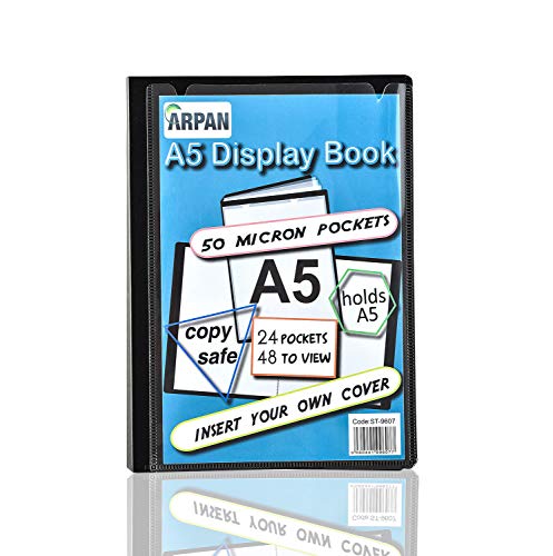 Arpan - Portalistino con 24 tasche, formato A5, per professionisti, studenti, progetti, scuola, università e uso personale