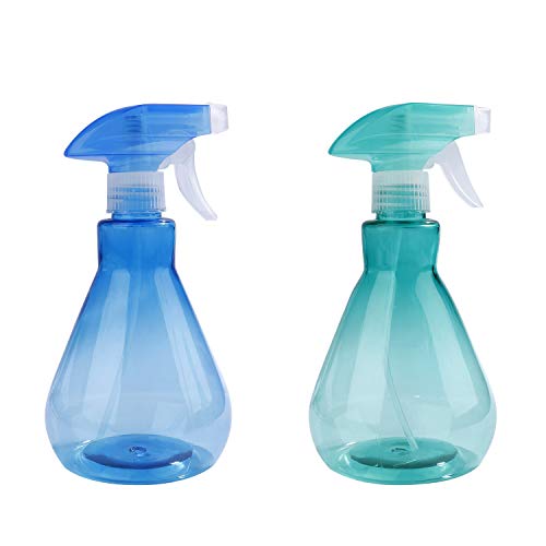 Spray Bottle Spruzzino Nebulizzatore per Piante e Fiori in Plastica Salon Spray Bottiglia Acqua per Giardino Barbiere Parrucchiere 2Pcs