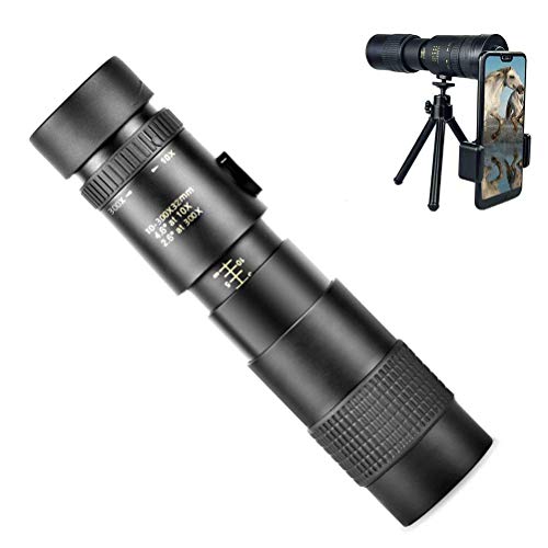 Stylelove Telescopi monoculari, telescopio monoculare con Super teleobiettivo Zoom 4K 10-300X40mm con treppiede Porta Smartphone per Viaggi, Birdwatching, concerti, Partite di Calcio