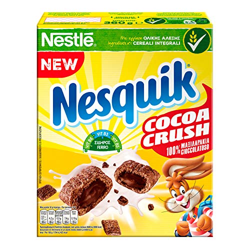 Nesquik Cocoa Crush Fagottini di Cereali Integrali con Ripieno al Cacao, 360 g