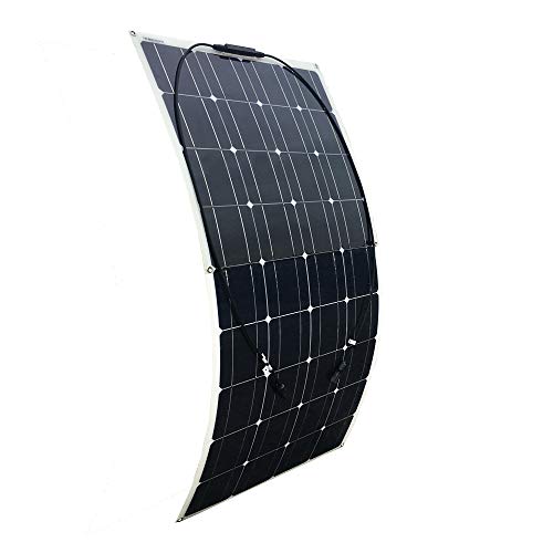 YUANFENGPOWER 100 W 18 V pannello solare flessibile monocristallino in silicone, modulo fotovoltaico per barca, camper, roulotte, batteria da 12 V