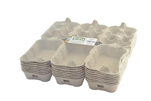 SUPA - Scatole per Uova, 24 Pezzi, in Fibra Tradizionale, 100% riciclabili e biodegradabili