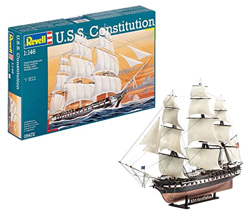 Revell- U.S.S. Constitution Modello, Scala 1:146, Multicolore, 05472