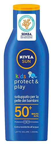 NIVEA Sun Kids Latte Solare Protettivo FP50+ per Bambini, Protezione Molto Alta - 200 ml