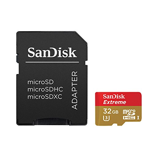 Sandisk Micro SDHC Extreme Action per Fotocamere da Azione, Scheda di Memoria 32 GB, con Adattatore, Classe UHS 1, C10, U3 (Vecchio Modello)