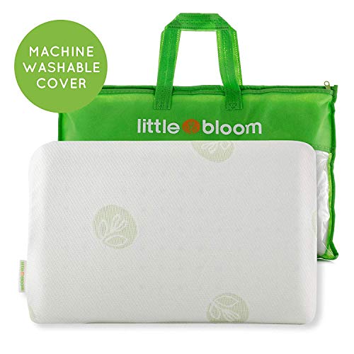 Cuscino per bambini piccoli Littlebloom - Cuscino per bambini piccoli certificato ipoallergenico e non tossico con borsa da viaggio per bambini dai 18 mesi in su per ridurre la pressione del cranio