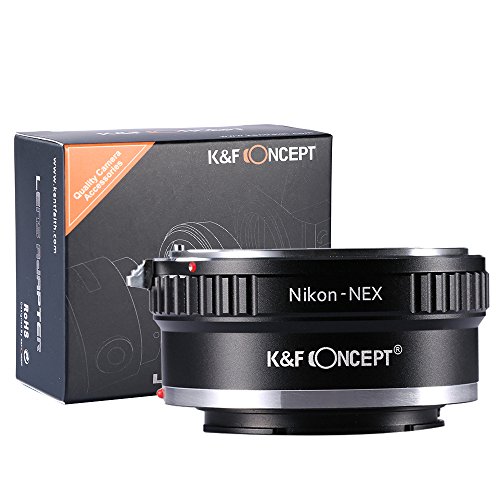 K&F Concept Anello Adattatore AI-NEX per Obiettivo di Nikon AI a Fotocamera di Sony E-mount Sony A6000 A5000 A3000 NEX-3 NEX-3C NEX-3N NEX-5 NEX-5C NEX-5N NEX-5R NEX-5T NEX-6 NEX-7 NEX-F3 NEX-VG10 VG20