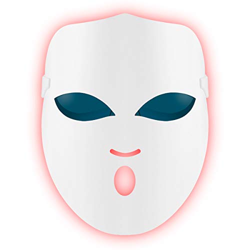 REAKOO LED Light Therapy Mask Maschera Per Fototerapia Photon Terapia, Maschera facciale leggera, Anti Acne Maschera, Trattamento Bellezza Pelle Ringiovanimento Fototerapia Maschera Bellezza