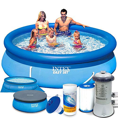 Intex - Set da piscina 7 in 1 “Easy”, con pompa filtro e accessori, 305x76 cm, 28122