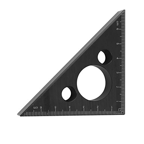 Righello addensato 45 gradi in lega di alluminio righello ad angolo triangolare Strumento di misurazione del legno ad alta precisione per carpentiere